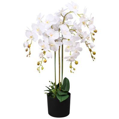 Künstliche Orchidee mit Topf 75 cm Erhältlich in Weiß und Rosa