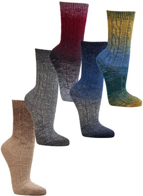 SOCKS PUR Wollsocken „Farbverlauf“ Stilvoll, hochwertig und einzigartig 2 Paar