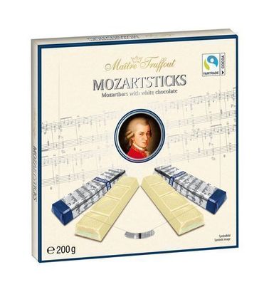 Maitre Truffout Mozartsticks Weiße Schokolade 200 g