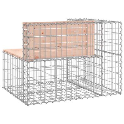 Gartenbank aus Gabionen 92x71x65,5 cm Massivholz Douglasie