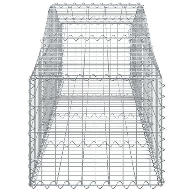 Gabionen mit Hochbogen 7 Stk. 200x50x40/60 cm Verzinktes Eisen