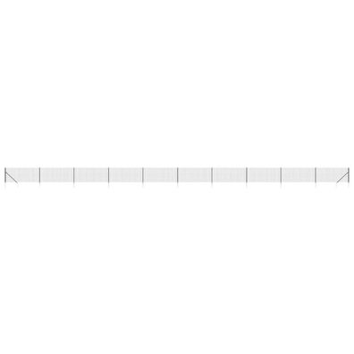 Maschendrahtzaun mit Bodenhülsen Anthrazit 0,8x25 m