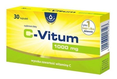 C-Vitum 1000mg, 30 Kapseln Hochdosiertes Vitamin C