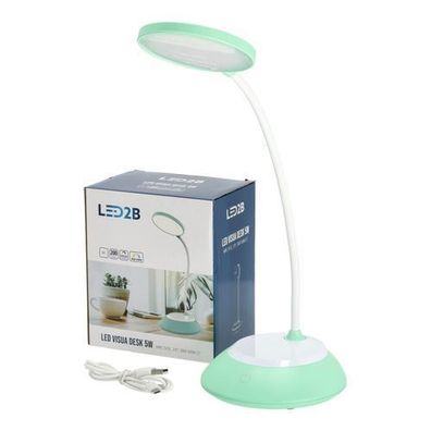 Schreibtischlampe Tragbar USB Farbsteuerung Kabellos, dimmbar, 3 Stunden Licht, Mint