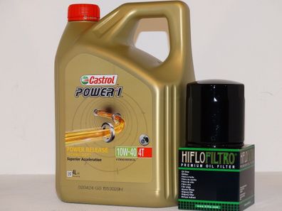 Suzuki GSX 600 EF/F/FU2/25kW Bj:88-24, 4 Ltr. Castrol 10W40, l- u. Ölfilter