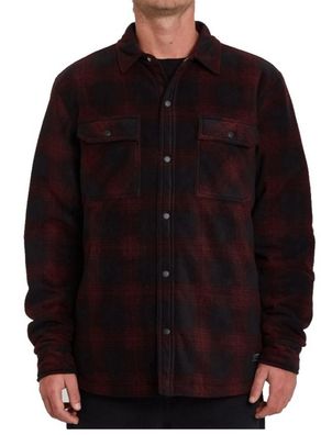 Volcom Herren Fleece Jacke Bowered rot