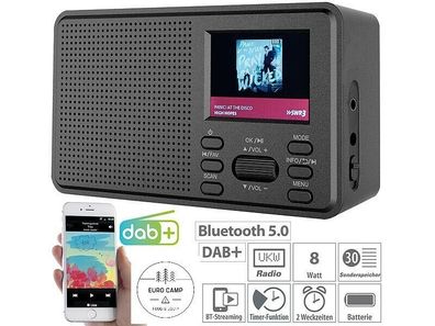 NEU DAB+ UKW Wecker Digital Bluetooth Radio für Camping Wohnwagen Wohnmobil Zelt