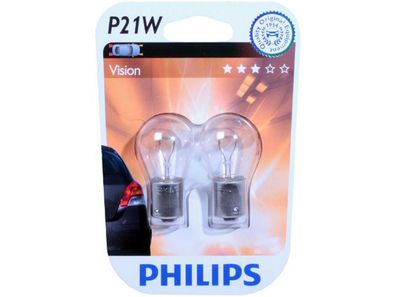 Kugellampe 12 V, 21 W BA15s, P21W Philips, SB-verpackt, 2 Stück