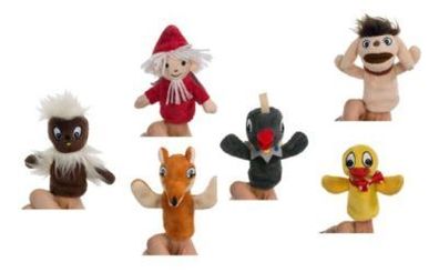 Sandmann Fingerpuppen 6-fach sortiert Größe 10 cm