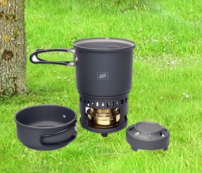 Esbit Spiritus Trockenbrennstoff Kochset für Camping Outdoor Survival Bushcraft