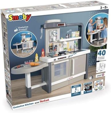 Smoby Tefal Evo Küche Kinderküche Kunststoff 101x118x44 cm grau