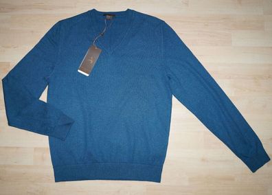 s. Oliver Herren Pullover V-Ausschnitt Gr. S türkis NEU