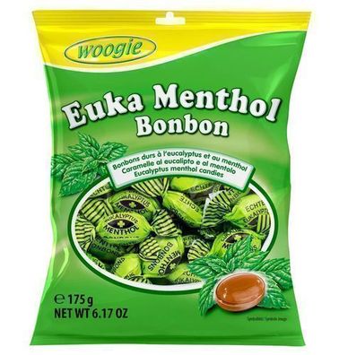 Woogie Eukalyptus-Minzbonbons 175 g aus Belgien