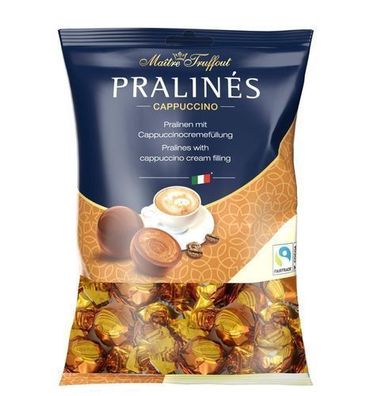 Maitre Truffout Milchschokolade Pralinen mit Cappuccino-Creme 125 g