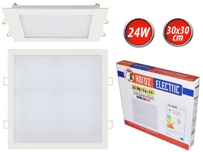 LED Panel 30 x 30cm 24W 1632lm Flach (17mm) Deckenleuchte Eckig