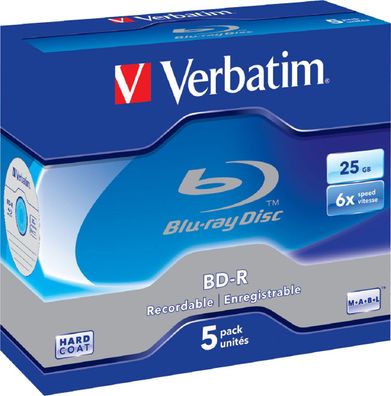 Verbatim BD-R 25GB/1-6x Jewelcase (5 Disc)