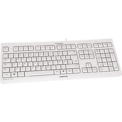 Cherry Tastatur KC 1000 – Ergonomische USB Tastatur in Hellgrau für komfortables