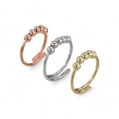 Anti Stress Anxiety Ring Gold Silber oder Rosé