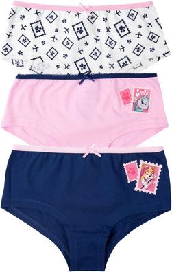 Paw Patrol Panty für Mädchen - Kinder Unterhose Slip Unterwäsche Rosa/Weiß/Blau