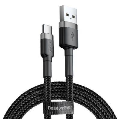USB-A / USB-C Nylon-Kabel 0,5 m - 3A Baseus Cafule Lade-/Datenkabel