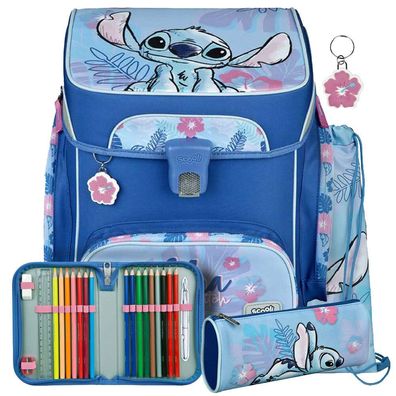 Scooli Easy Fit Schulrucksack Set Stitch, Stitch, Jungen