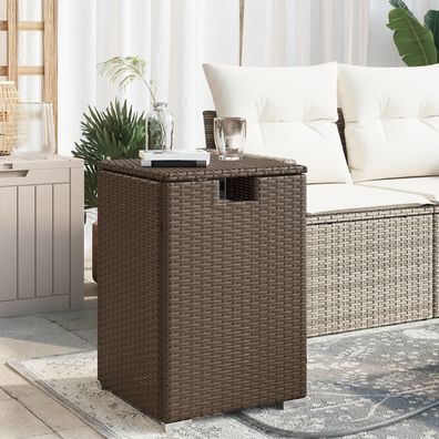 vidaXL Propan-Tank-Verstecktisch Braun 40x40x60 cm Poly Rattan