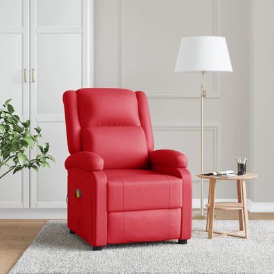 vidaXL Massagesessel Rot Kunstleder