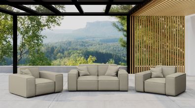 Kaiser Möbel, Gartenmöbel-Set 2 1 1 für Garten, , MALIBU Lounge-Set, Dunkelbeige