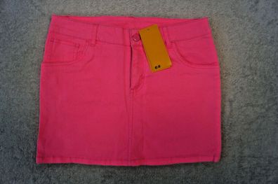 H&M Mädchen kurzer Rock Gr. 164 neonpink NEU