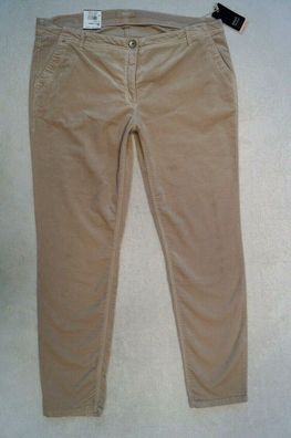 BRAX x&more MILA Chino Velour Hose Damen Stretch Gr.46 Regular beige 89,95 € NEU