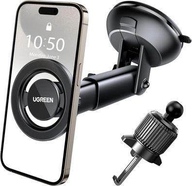 UGREEN MagSafe Autohalterung 2 in 1 Handyhalterung Auto Magsafe 360Â° Drehbar Kfz