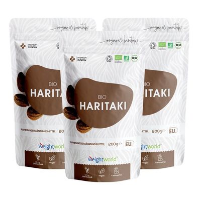 BIO Haritaki Pulver - 200g - Veganes Haritaki Ayurveda Pulver - 3 Pack - WeightWorld