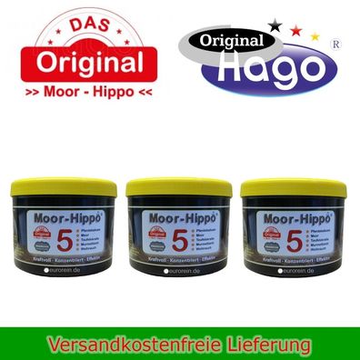 3 Dosen / Tiegel Moor-Hippo 5 - 500 ml Pferdebalsam von Hago