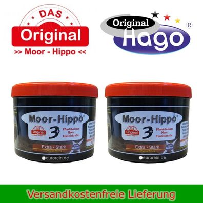 2 Dosen / Tiegel Moor-Hippo 3 - 500 ml Pferdebalsam von Hago