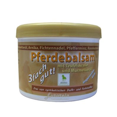 abeko Pferdebalsam mit Teufelskralle und Murmeltier-Öl 500ml