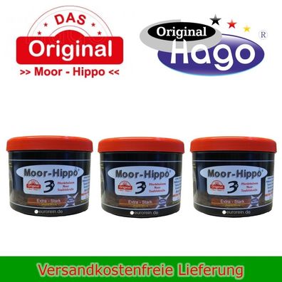 3 Dosen / Tiegel Moor-Hippo 3 - 500 ml Pferdebalsam von Hago