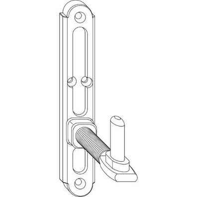 Maco #14019 Rustico Ladenplattenverstellkloben MV mit Gewinde Abstand 22-50mm schwa