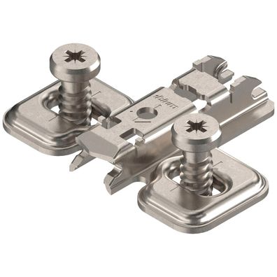 blum CLIP Kreuzmontageplatte Langloch Stahl Systemschrauben Distanz 0mm