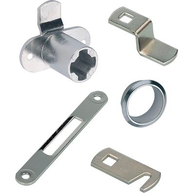 Hettich Prestige 2000 Zylinder-Hebelschloss Z23 Set ø18 Stahl vernickelt