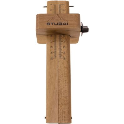 STUBAI Holz-Streichmaß doppelt Skala 0-100mm Länge 220mm