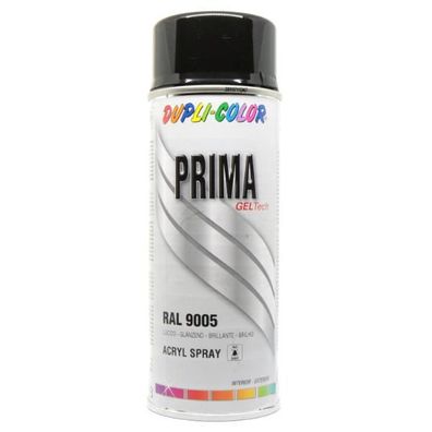 Dupli-Color Lackspray Prima 400ml tiefschwarz glänzend RAL 9005 (400 ml)