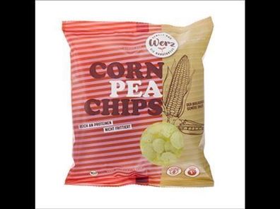 Naturkornmühle Werz 6x CornPea Chips, Erbsen-Mais-Chips, glutenfrei 70g