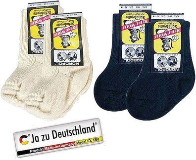 SOCKS PUR 100% reine Schurwolle-Söckchen für Babys und Kinder 2 Paar