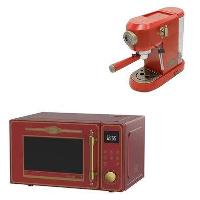 Kaiser Empire M 2530 RotEm Retro Mikrowelle 25L+Kaffeemaschine KA 2005 RotEm Empire