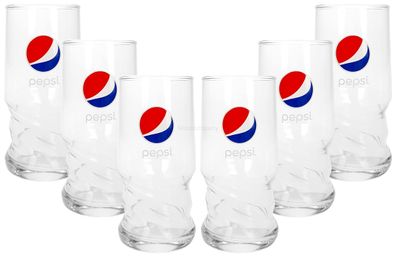 Pepsi Glas Gläser Set - 6x Gläser 0,2l geeicht