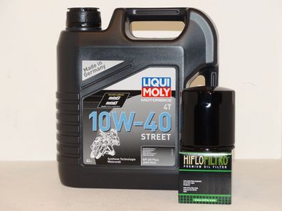 Kawasaki ZX-6R Ninja (ZX636) Bj:13-, 4 Ltr. LIQUI MOLY 10W40, l- u. Ölfilter