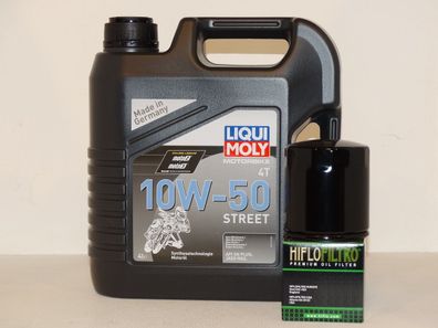 Kawasaki ZX-6R Ninja (ZX636) Bj: 13-, 4Ltr. LIQUI MOLY 10W50, l- u.Ölfilter