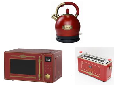 Kaiser M 2530 RotEm Mikrowelle 25L+ Wasserkocher WK 2000 RotEm+T 4000 RotEm Toaster