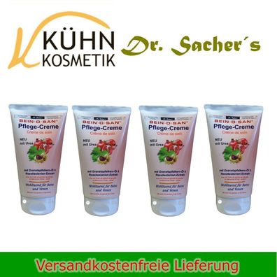 4 Tuben Bein-O-San Pflegecreme mit Urea 150 ml von Dr. Sachers