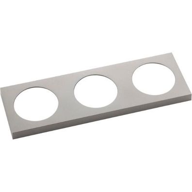 Berker Integro Pure Rahmen 3fach Edelstahl Effekt lackiert